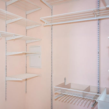 12 Pack 47 Inch Dual Track Upright Wall Shelving System Shelf Bracket Twin Slot - Image 2