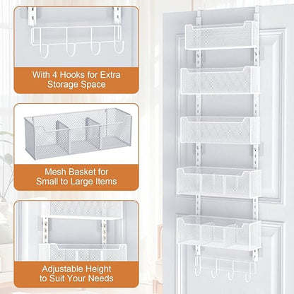VyGrow Over The Door Organizer, Metal Door Organizer Hanging - Image 5