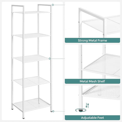 SONGMICS 5-Tier Storage Rack, Bathroom Shelf, Extendable Plant Stand - Image 7