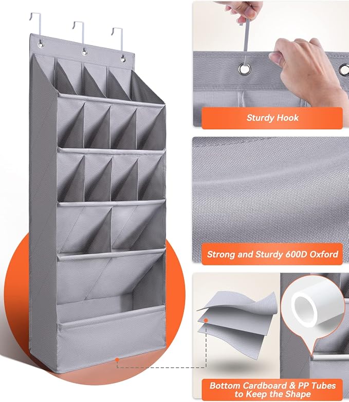 FENTEC 1 Pack Over-the-Door-Shoe-Organizers, Hanging Organizers - Image 3