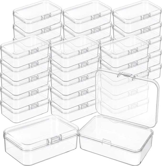 Jetec 30 Pieces Mini Plastic Clear Beads Storage Containers Box by Jetec