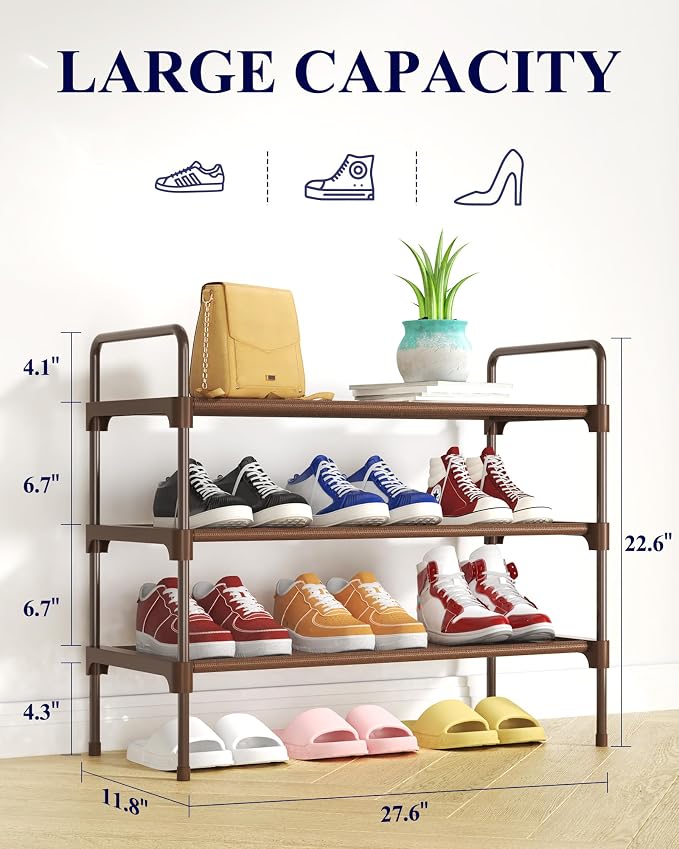Kitsure Shoe Rack for Closet, Sturdy and Long-Lasting Shoe Shelf, Shoe Rack for - Image 2
