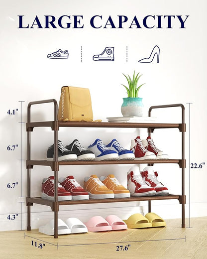 Kitsure Shoe Rack for Closet, Sturdy and Long-Lasting Shoe Shelf, Shoe Rack for - Image 2