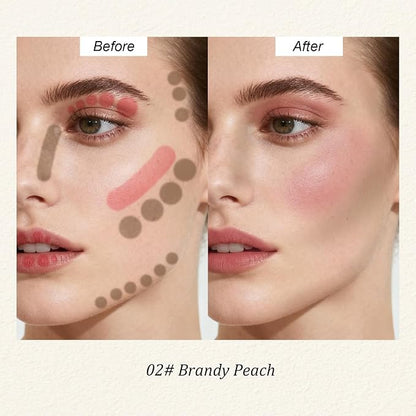 Color Nymph Cream Blush Contour Stick, Double-end Makeup Stick Multiuse Blush - Image 5