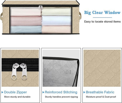HomeHacks Storage 6-Pack Clothes Organizer Storage Bags Foldable Storage Box - Image 4