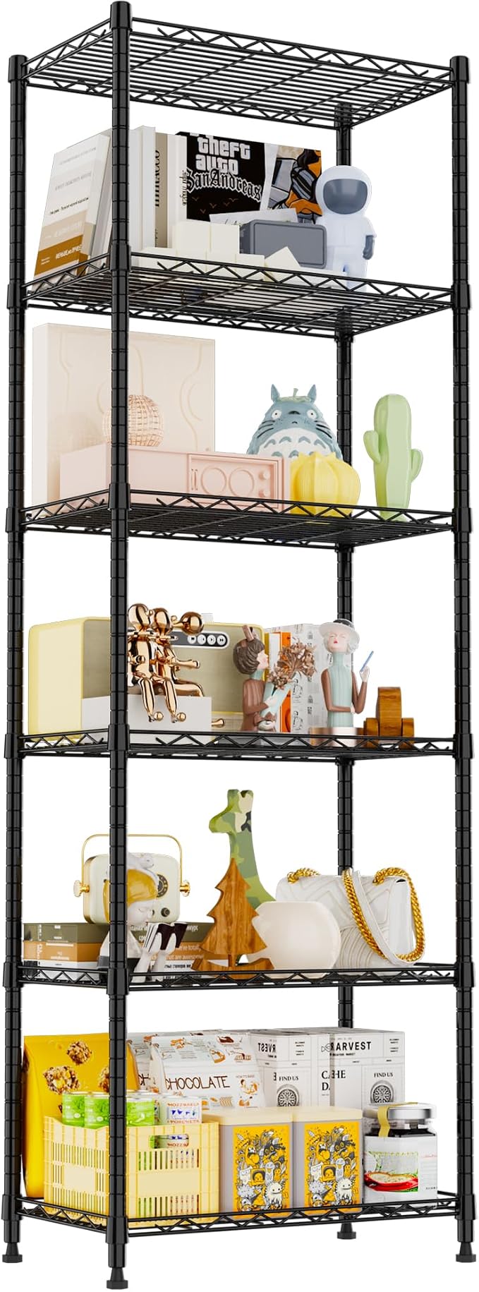 REGILLER 6 Wire Shelving Steel Storage Rack Adjustable Unit Shelves - Image 9