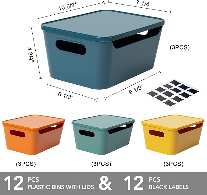 Tiawudi 12 Pack 4.5L Storage Bins - Image 2