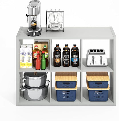 Furinno HERMITE Kitchen Island, 6-Cube Coffee Bar, Extra Thick Kitchen Storage - Image 6