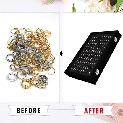 Velvet Ring Display Tray Organizer Box - Image 5
