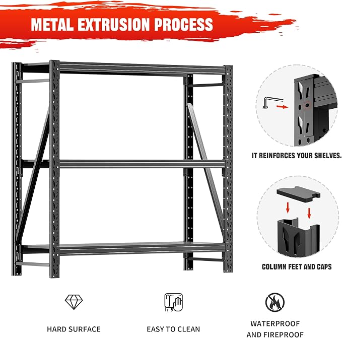 Heavy Duty Garage Shelves – Metal Shelving Unit - Image 5