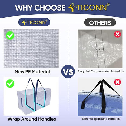 TICONN 2 Pack Extra Large Moving Bags - Image 4