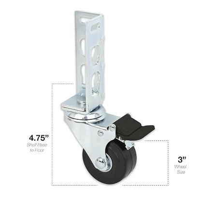 4pc - Storage Rack Caster Wheels) - Image 2