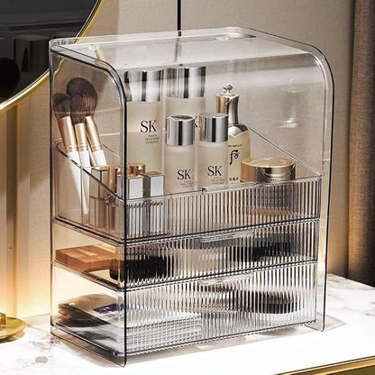 Makeup Storage Organizer Box Large Cosmetic Display Cases Dustproof and - Image 5
