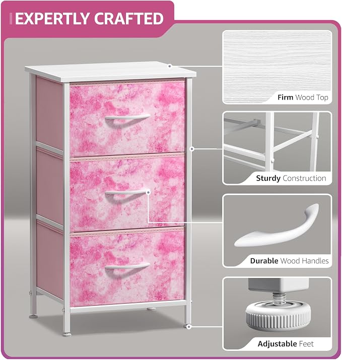 Sorbus Nightstand Storage Organizer Chest - Image 4