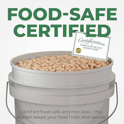 EconoHome 5-Gallon Grey Bucket Pail Container - Image 3