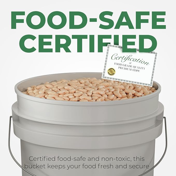 5-Gallon Grey Bucket Pail Container - Image 3