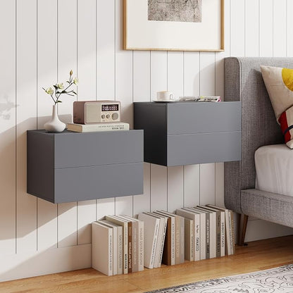 KOMFOTT Floating Nightstand Set of 2, Wall Mounted Night Stand by KOMFOTT
