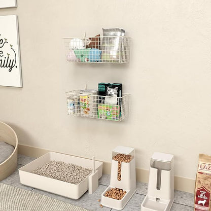 Kinlink 2 Sets White Extra Large Hanging Wall Basket - Image 6