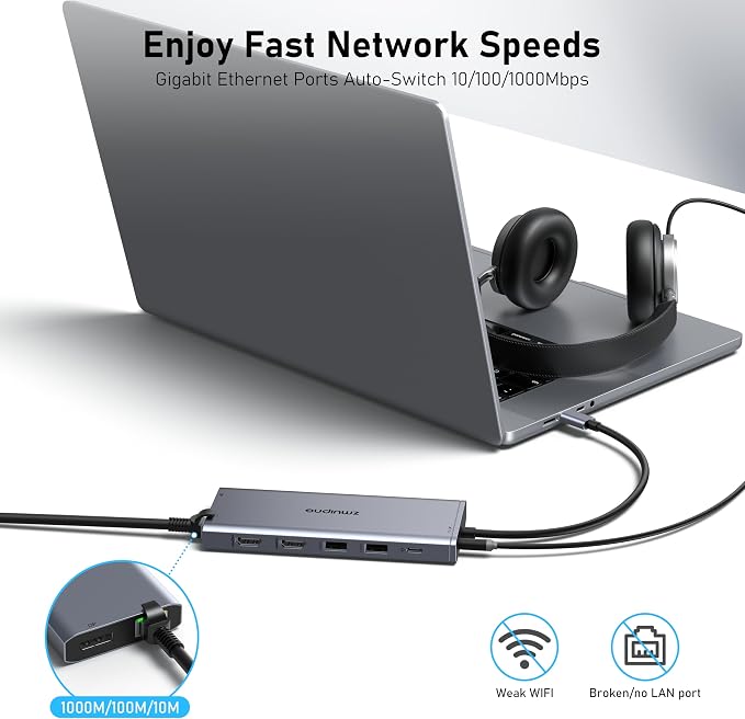 USB C Laptop Docking Station Dual Monitor HDMI - Image 7