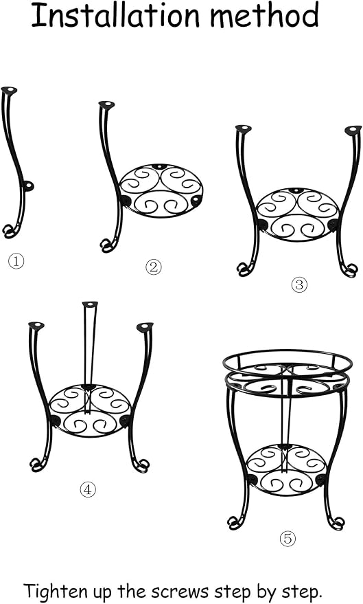 TREEZITEK 11.8 inches Diameter Tall Metal Plant Stand - Image 7