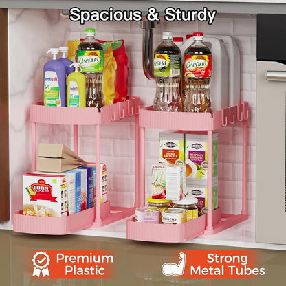 Ukeetap 2 Pack Multi-Purpose Pull-Out Storage Organizers, Under Sink Organizers - Image 3