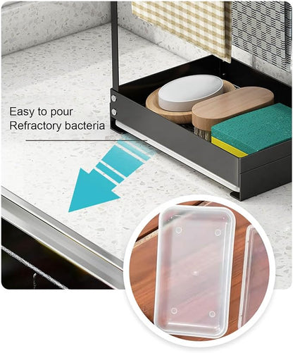 Collapsible Sink Holder Kitchen Tool Organizer Drain Tray - Image 6