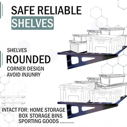Garage Shelving Wall Mounted, Space-Saving Black - Image 5