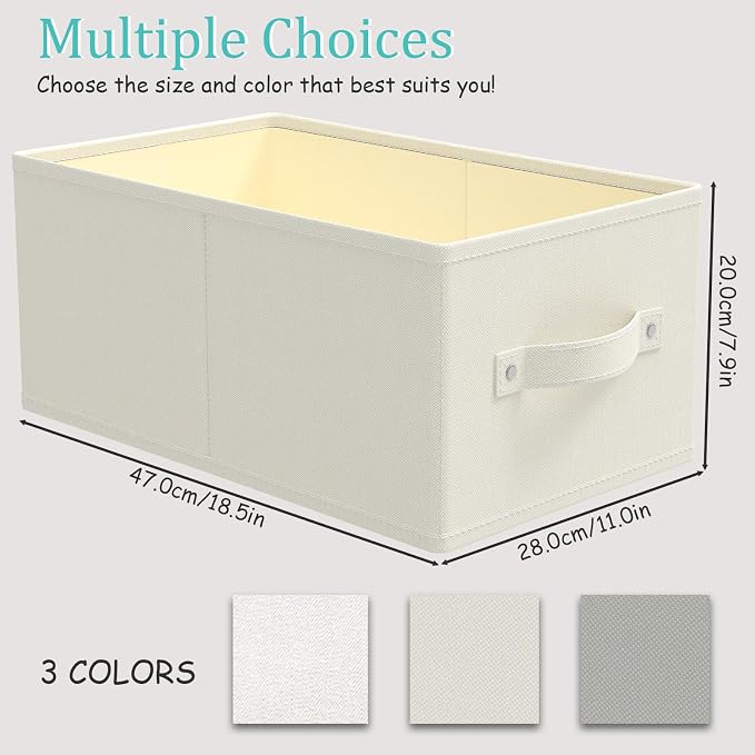 Foldable Closet Organizer, 3 Pack Cube Storage Bin, Clothes Basket - Image 3