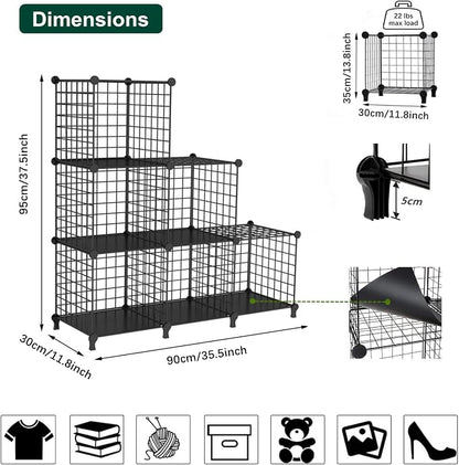 AWTATOS Wire Cube Storage, Closet Organizer, 6 Cube Storage Shelf, Portable - Image 3