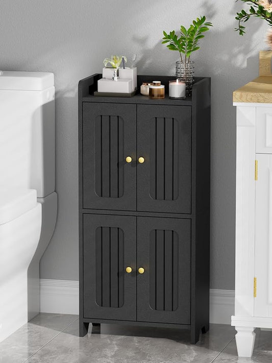 BEWISHOME Small Floor Cabinet, Toilet Paper Storage, Bathroom Storage Cabinet | by BEWISHOME