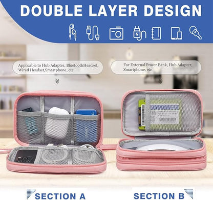 CAAORDKSO Electronics Accessories Organizer Pouch Bag, Electronic Organizer - Image 5