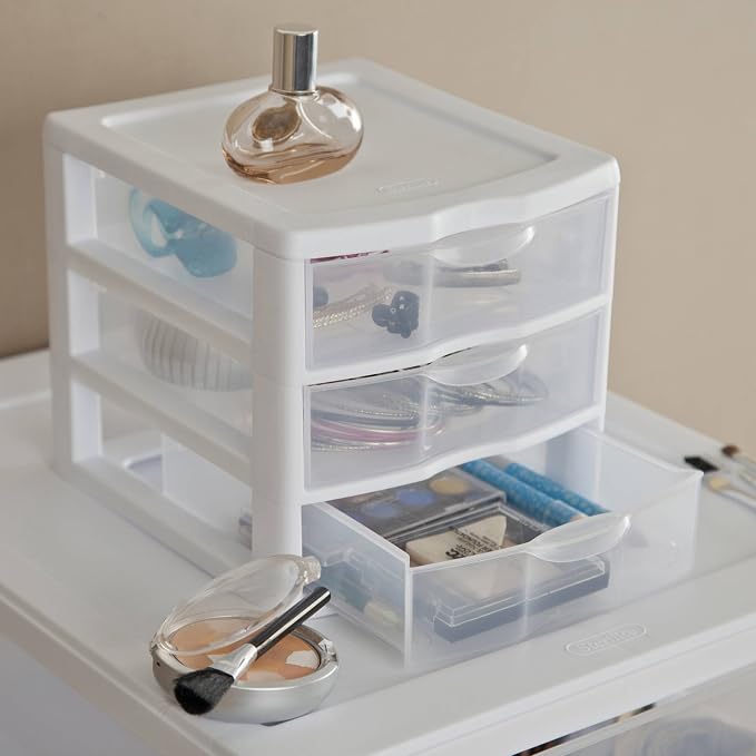 Tribello 3 Drawer Plastic Storage, Mini Drawer Unit - Image 2