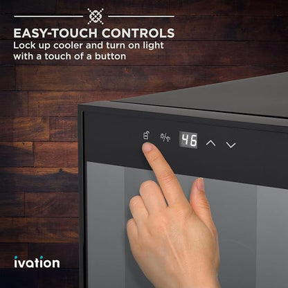 Ivation Premium 6 Bottle Horizontal Thermoelectric Wine Cooler/Chiller Counter - Image 3
