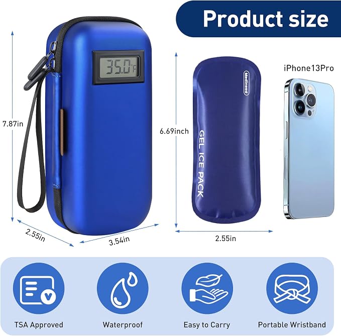 Insulin Cooler Travel Case, Portable Temperature Display Medicine Travel Cooler - Image 8