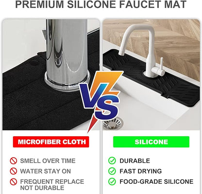 Meiliweser Silicone Faucet Mat for Kitchen Sink – Gen 2 Splash Guard - Image 4