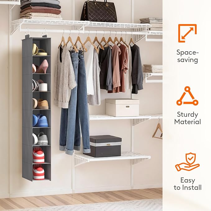 Lifewit 8 Section Hanging Shoe Storage Organizer - Image 4