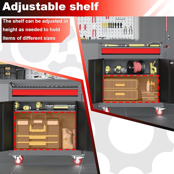 Metal Garage Storage Cabinet - Image 4