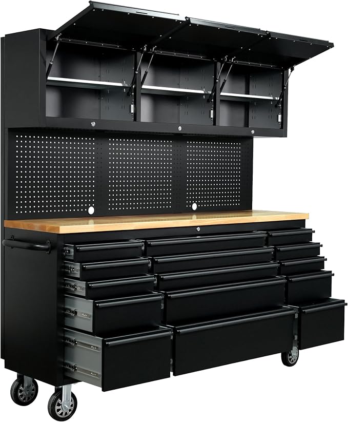CT Copper Tailor 72-inch Tool Chest Cabinet Rolling Garage Workbench - Image 9