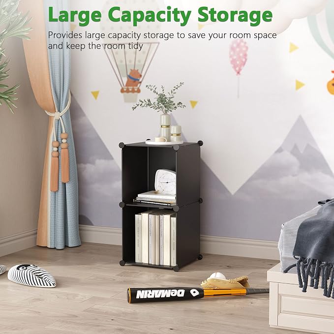 C&AHOME Cube Storage, 2-Cube Organizer Units, Plastic Closet Storage Shelves - Image 4