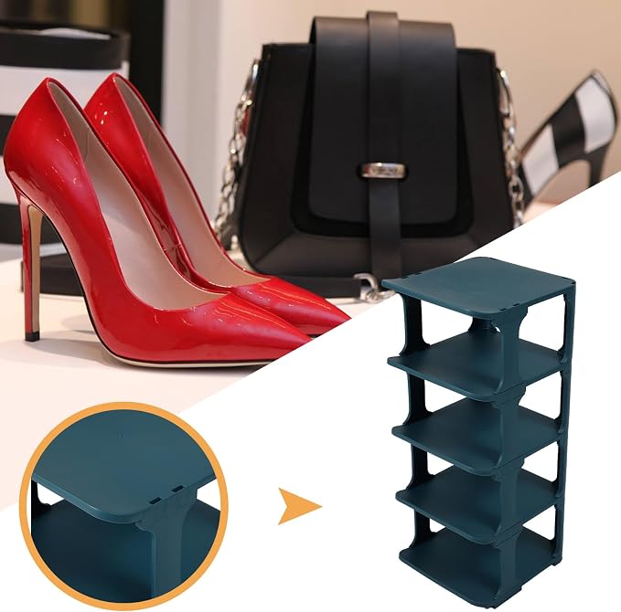 Garneck Multi-layer Plastic Shoe Organizer Rack Sturdy Walkway Storage Shelf - Image 4