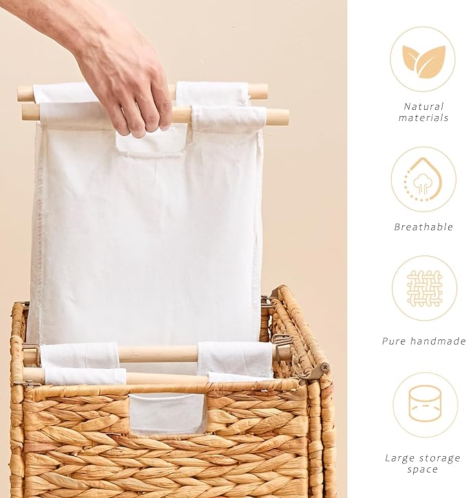 Handwoven Large Laundry Hamper - Image 4