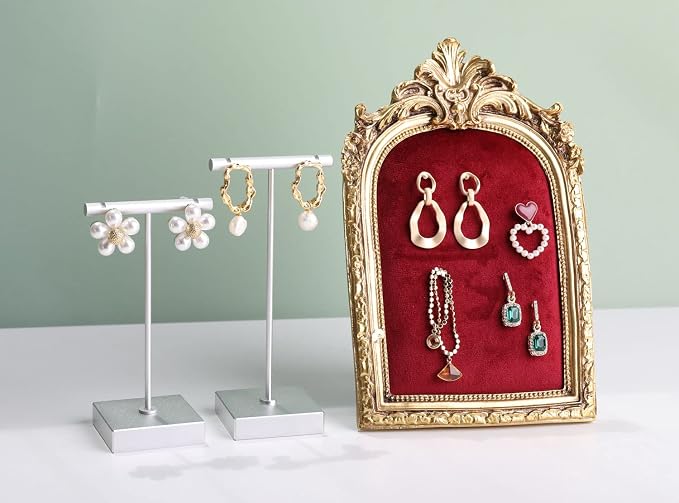 GemeShou 2pcs metal earring holder, mini hangers - Image 7
