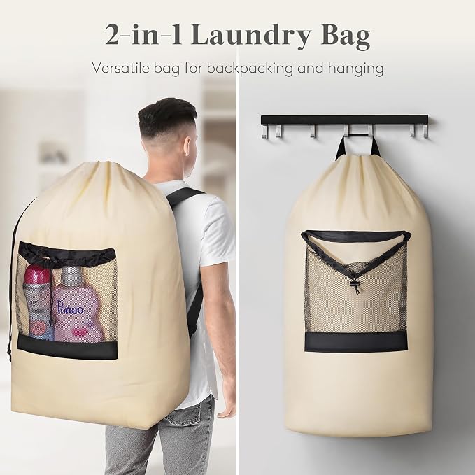 Lifewit Laundry Bag, Extra Large Laundry Backpack - Image 5
