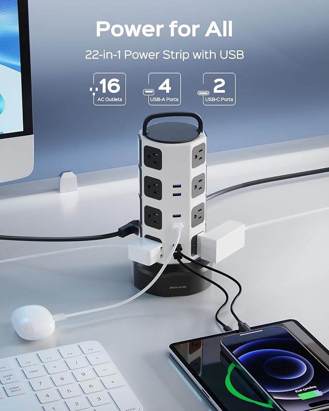 Power Strip Tower Surge Protector - Image 2
