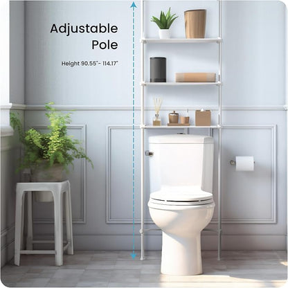 Home Zone Living Over-the-Toilet Organizer Bathroom Storage Organizer | - Image 7