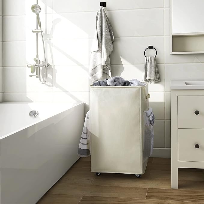 Chrislley 90L Rolling Laundry Basket Large Laundry Hamper - Image 6