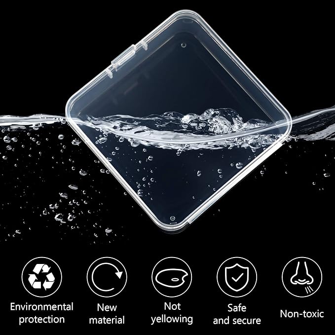 Jetec 18 Pieces Mini Plastic Clear Beads Storage Containers Box - Image 3