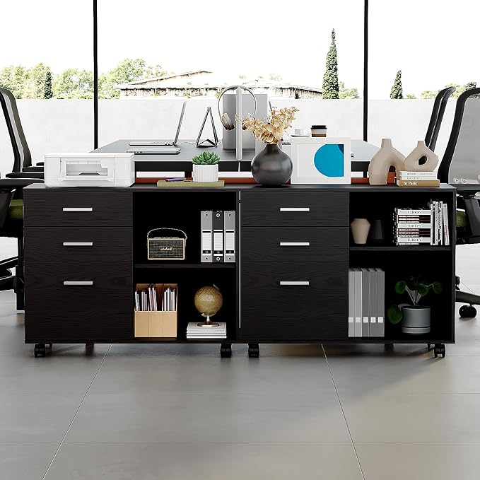 VINGLI 3 Drawer Wood Lateral File Cabinet - Image 9