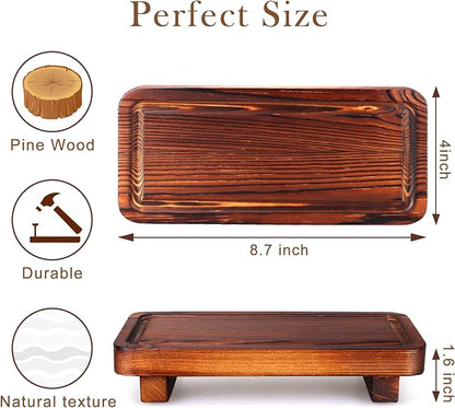 Small Kitchen Sink Soap Tray for Counter Dish Soap Dispenser Holder Wooden - Image 6