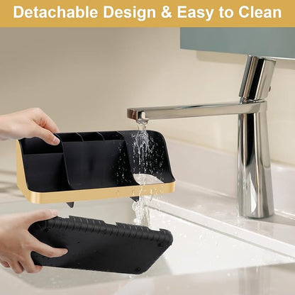 Gold Toothbrush Holders for Bathrooms Countertop Organizer - Image 3
